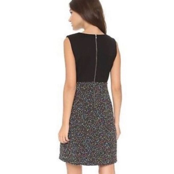 Diane Von Furstenberg DVF Carrie Boucle Tweed Dot Dress Size 10 Multicolor Short - Picture 2 of 10